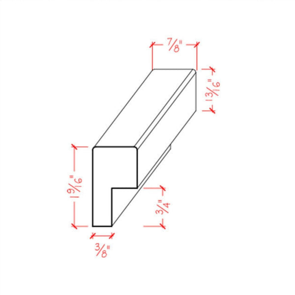 EWCB15 Casing Back Band 1-1/2" Tall x 7/8" Trim Moulding. Unfinished, photo 2 of 8