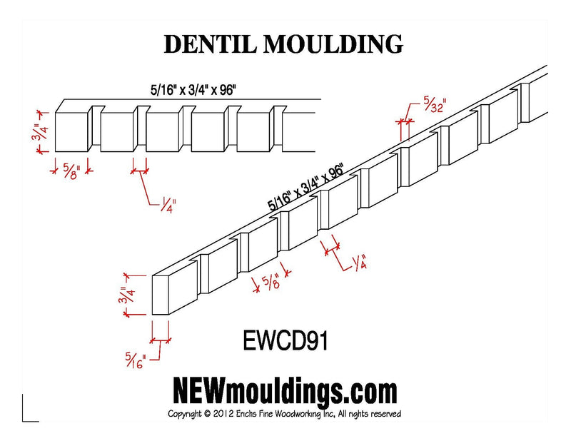 EWCD91 Dentil Moulding Trim