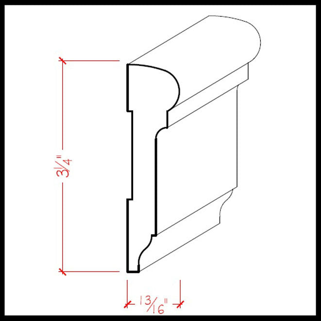 EWCH17 Chair Rail Trim Moulding