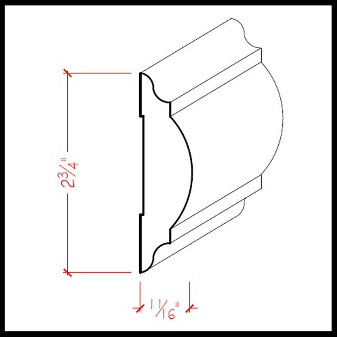 EWCH20 Chair Rail Trim Moulding