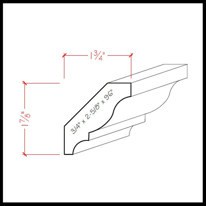 EWCR11 Colonial Crown Moulding Trim