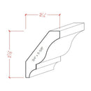 EWCR12 Crown 3/4" x 3-5/8" Unfinished 2-7/8" High x 2" Deep