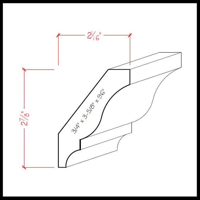 EWCR12 Colonial Crown Moulding Trim