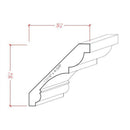 EWCR21 Crown 3/4" x 4-5/8" Unfinished 3-1/4" High x 3-1/4" Deep