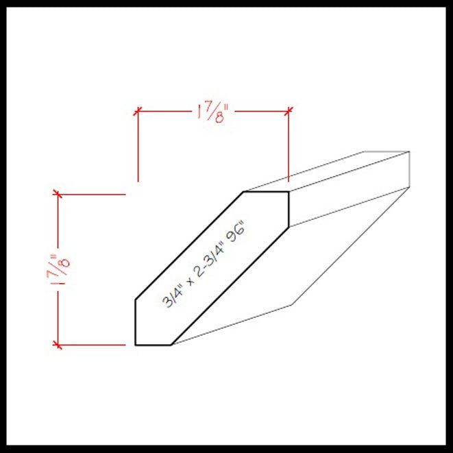 EWCR37 Flat Crown Moulding Trim