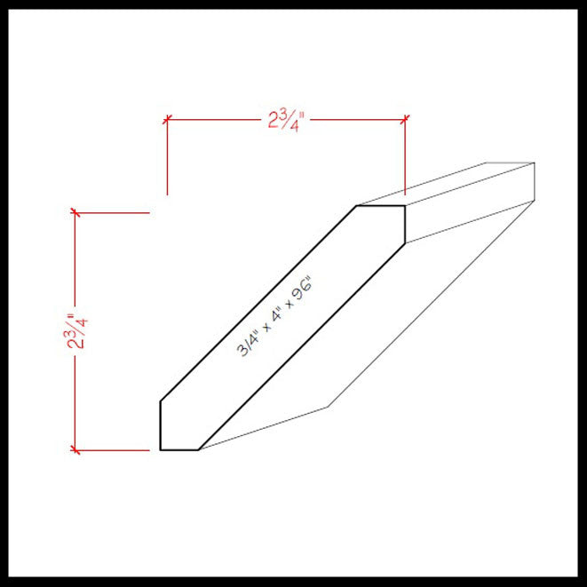 EWCR38 Flat Crown Moulding Trim