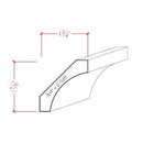 EWCR39 Cove Crown 3/4" x 2-5/8" Unfinished 1-7/8" High x 1-3/4" Deep