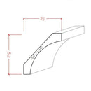 EWCR40 Cove Crown 3/4" x 3-3/4" Unfinished 2-5/8" High x 2-1/2" Deep
