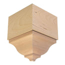 EWCR83 Crown Outside Corner Block 4-1/4" Tall x 3" deep 6" Face Unfinished