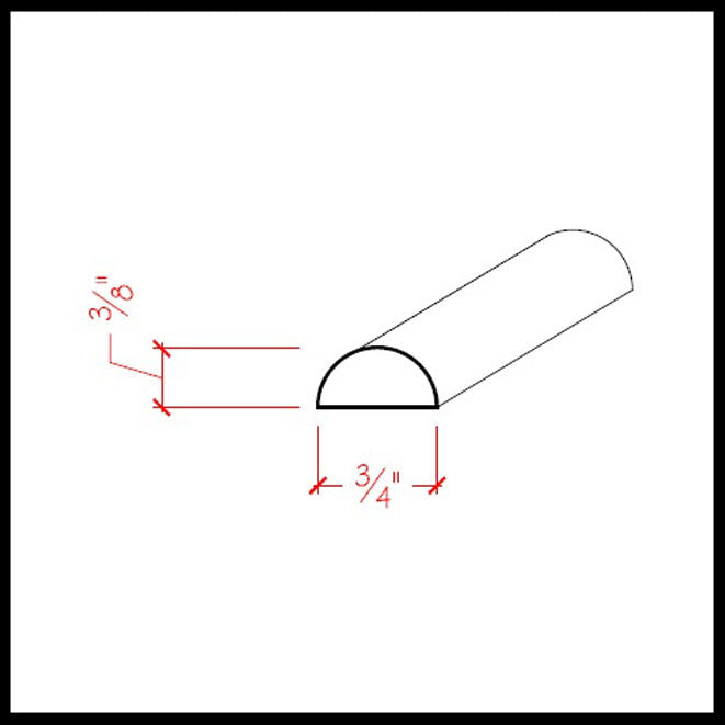 EWHR11 Half Round Moulding Trim