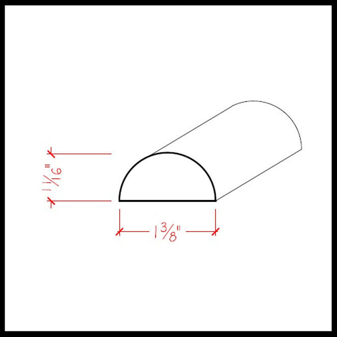 EWHR12 Half Round Moulding Trim