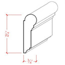 EWPC12 Picture Hanging Rail 2-1/4" Tall x 3/4" Moulding. Unfinished