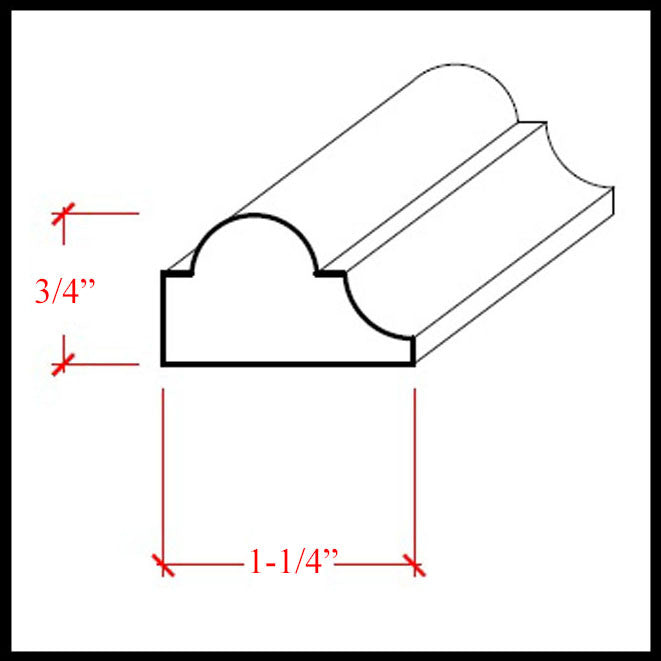 EWPM23 Nose & Cove Panel Molding Trim