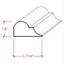EWPM26 Nose and Cove Panel Molding 1-7/16" wide x 3/4" Trim. Unfinished