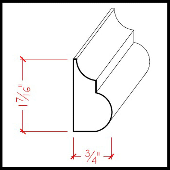 EWBC26 Nose and Cove Base Cap Moulding