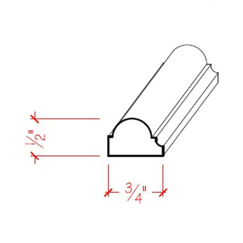 EWPM32 Mini Panel Molding 3/4" wide x 1/2" Trim. Unfinished