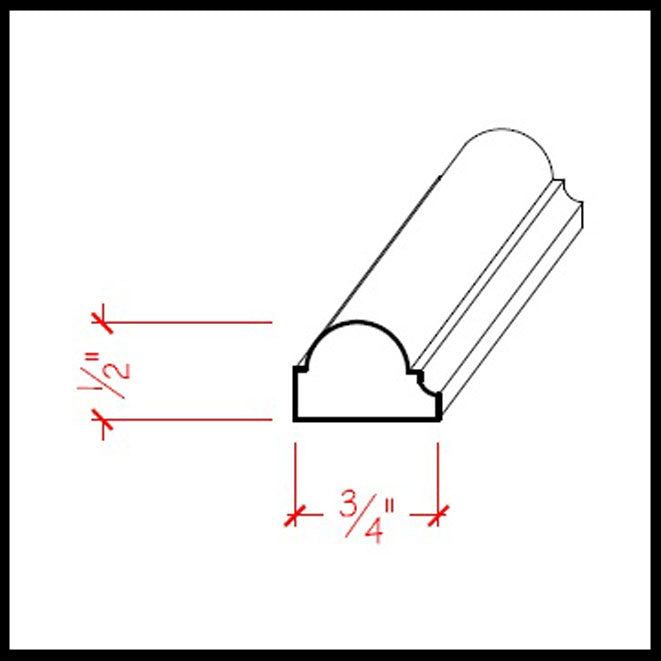 EWPM32 Mini Nose and Cove Panel Moulding Trim