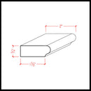 EWWS11 Colonial Windowsill 2" wide x 3/4" Stool. Unfinished