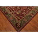 Multi Size Rusty Red, Green Hand Tufted William Morris Arts & Craft 100% Wool Oriental Area Rug
