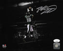 Dallas Goedert Touchdown Philadelphia Eagles Autographed 8" x 10" Blackout Football Photo by Dynasty Sports & Framing