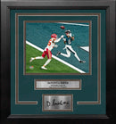 DeVonta Smith Philadelphia Eagles Super Bowl LIX Touchdown 8x10 Framed Photo with Engraved Autograph by Dynasty Sports & Framing