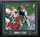 Jalen Carter Hits Mahomes Philadelphia Eagles 16" x 20" Framed Super Bowl LIX Football Photo by Dynasty Sports & Framing