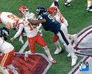 Jalen Carter Hits Mahomes Philadelphia Eagles 8" x 10" Super Bowl LIX Football Photo by Dynasty Sports & Framing
