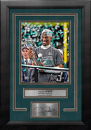 Jalen Hurts Trophy Philadelphia Eagles Super Bowl Champions 11x14 Framed Photo & Engraved Autograph by Dynasty Sports & Framing