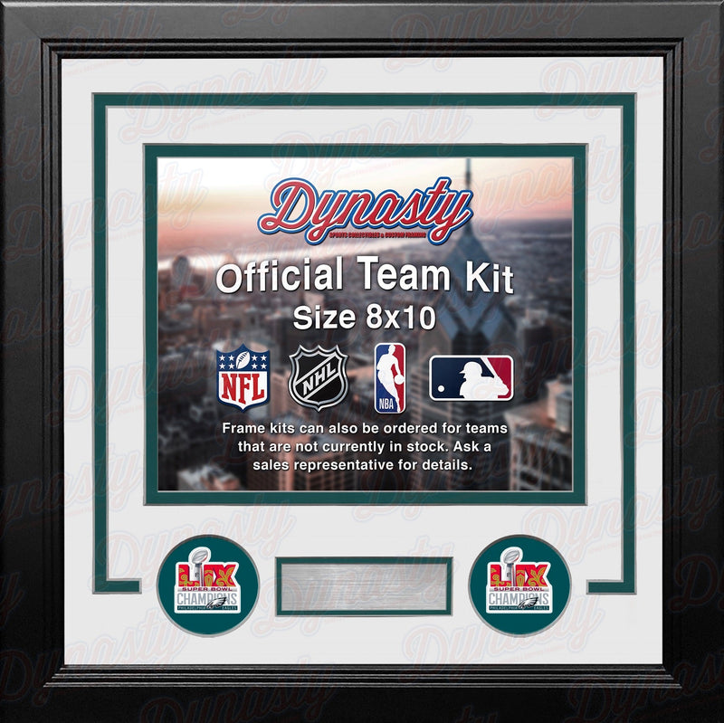 Philadelphia Eagles Super Bowl LIX Champions Custom NFL Football 8x10 Picture Frame Kit (3 Colors)