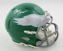 Quinyon Mitchell Philadelphia Eagles Autographed Alternate Kelly Green Mini-Helmet by Dynasty Sports & Framing