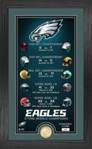 Philadelphia Eagles 2-Time Super Bowl Champions Legacy Bronze Coin Photo Mint by Dynasty Sports & Framing