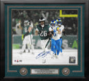 Saquon Barkley Snow Bowl Action Philadelphia Eagles Autographed 11" x 14" Framed Football Photo
