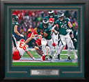 Saquon Barkley Super Bowl LIX Action Philadelphia Eagles 11" x 14" Framed Football Photo by Dynasty Sports & Framing