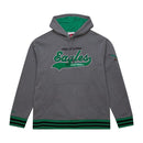Philadelphia Eagles Mitchell & Ness Snow Washed Vintage Logo Fleece Hoodie by Dynasty Sports & Framing