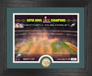 Philadelphia Eagles Super Bowl LIX Champions Celebration Bronze Coin Photo Mint by Dynasty Sports & Framing