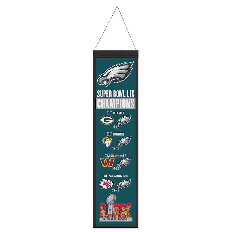 Philadelphia Eagles Super Bowl LIX Champions 8" x 32" Wool Banner