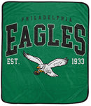 Philadelphia Eagles Throwback 50" x 60" Vintage Arch Block Blanket by Dynasty Sports & Framing