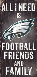 Philadelphia Eagles Football, Friends, & Family Wood Sign