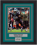 Rodney McLeod in Action Philadelphia Eagles Framed Football Photo with Engraved Autograph by Dynasty Sports & Framing