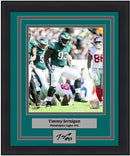 Timmy Jernigan in Action Philadelphia Eagles Framed Football Photo with Engraved Autograph by Dynasty Sports & Framing