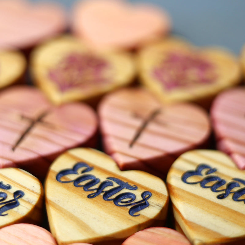 Engraved Easter Hearts, photo 4 of 14