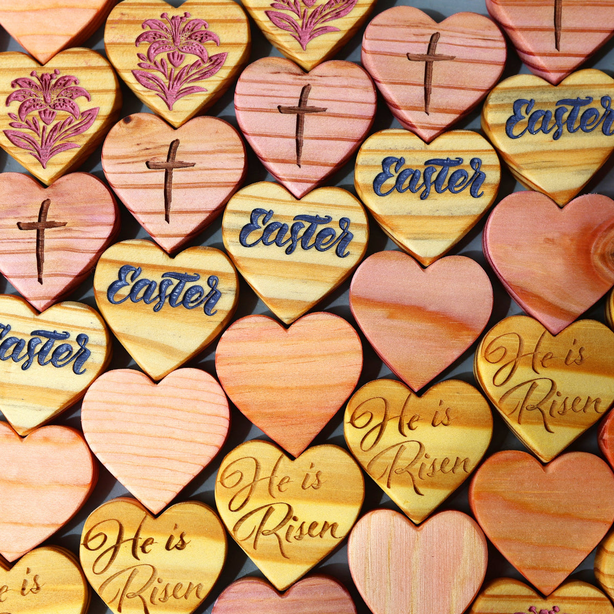 Engraved Easter Hearts, photo 2 of 14