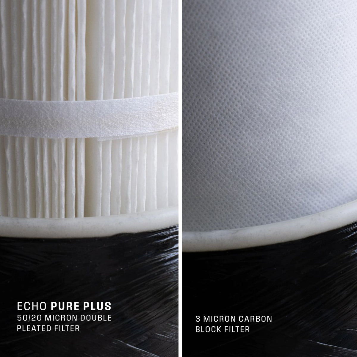 ECHO Whole Home Water Filter, close-up of the surface