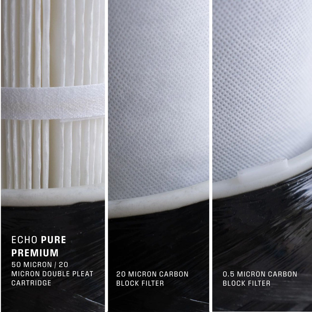 ECHO Whole Home Water Filter, close-up of the surface