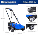 BILT HARD 12 Amp Electric Dethatcher & Scarifier: 13" Width, 8-Gallon Bag, 2-in-1 Walk-Behind Lawn Tool
