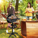 Electric BBQ Grill 1200W Indoor Outdoor Grill with 2-Zone Non-Stick Grilling Plate by LJGDeals