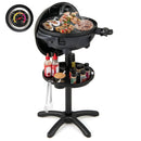 Electric BBQ Grill 1200W Indoor Outdoor Grill with 2-Zone Non-Stick Grilling Plate by LJGDeals