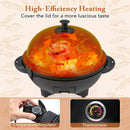 Electric BBQ Grill 1200W Indoor Outdoor Grill with 2-Zone Non-Stick Grilling Plate by LJGDeals