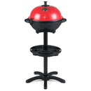 Electric BBQ Grill 1200W Indoor Outdoor Grill with 2-Zone Non-Stick Grilling Plate