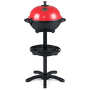 Electric BBQ Grill 1200W Indoor Outdoor Grill with 2-Zone Non-Stick Grilling Plate by LJGDeals